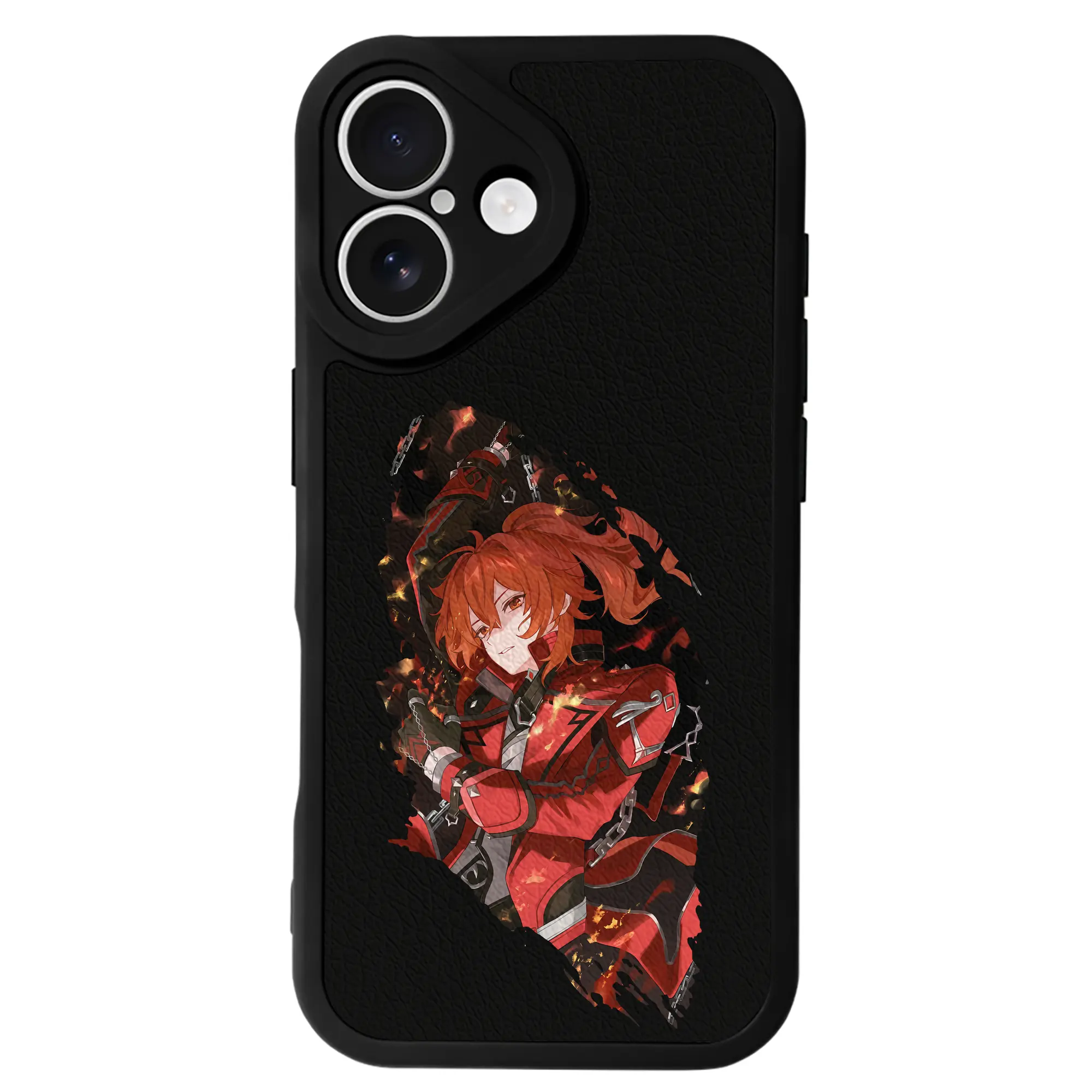 原 神 グッズ ディルック - IPhone 16シリーズ対応 ・ シリコンスマホケース ・ レザー調 ・ 高精度フィット ・ 耐衝撃 ・ ワイヤレス充電対応 ・ 精密カット